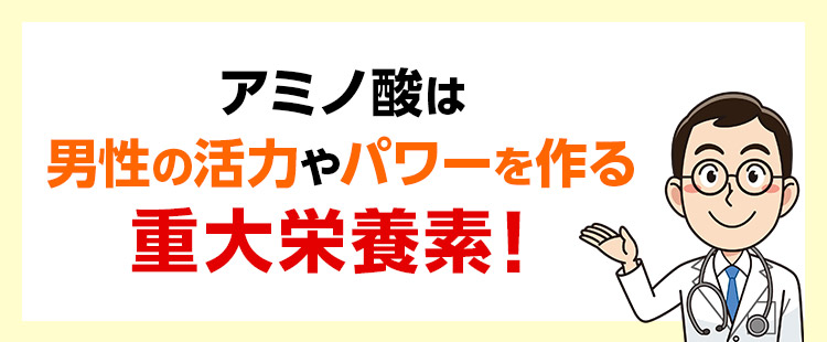 アミノ酸は男性の活力やパワーを作る重大栄養素！